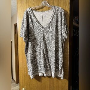 Pilcro Jordyn Oversized Cotton Slub T-shirt.